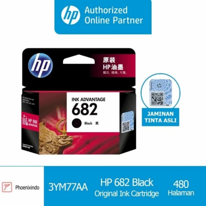 

TINTA HP 682 BLACK HP682 HP682B 682B ORIGINAL INK ADVAMTAGE CARTRIDGE