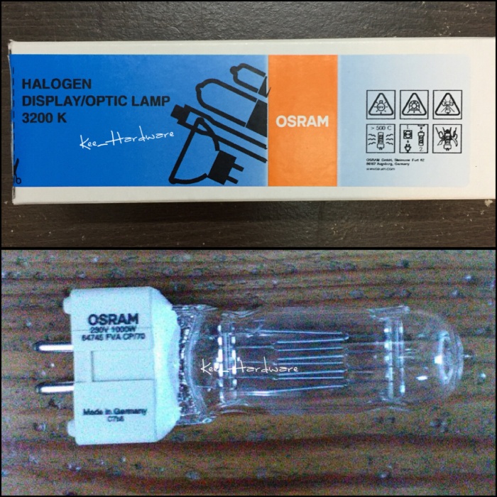 Promo Halogen Display/ Optic Lamp 3200K 230V 1000W Osram Germany
