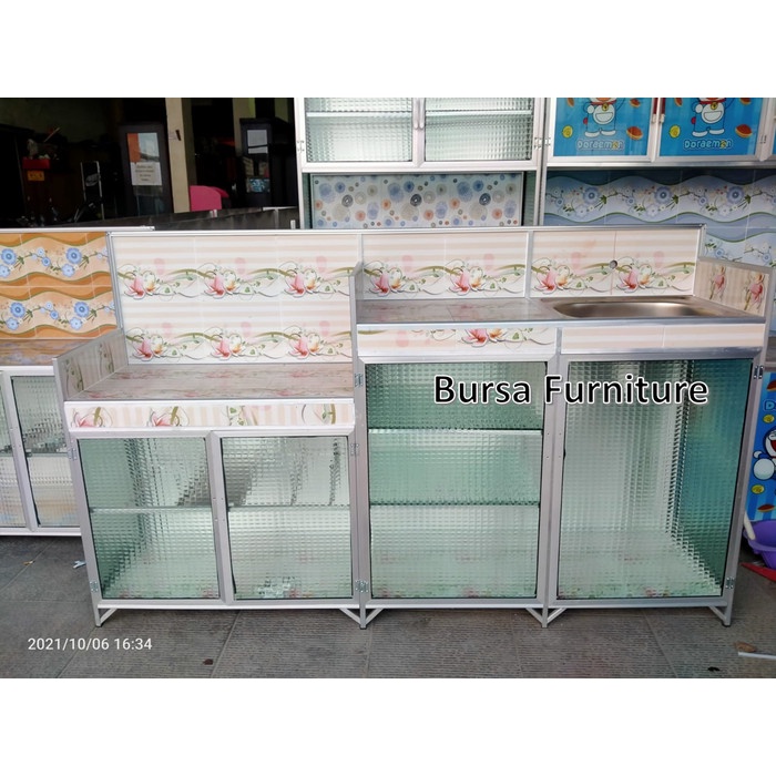 Promo Rak Cuci Piring/ Rak Wastafel/Rak Kompor Wastafel 4 Pintu