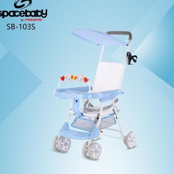 Kursi Dorong Bayi Spacebaby Sb103S Meja Makan Mainan Edukasi Rem Larismarket07