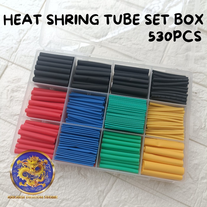 

Heat Shring Tube Set Box 530pcs - Solasi Bakar - Selongsong Bakar