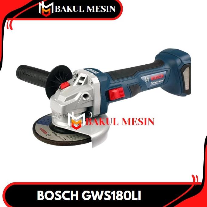 BOSCH GWS 180 LI Cordless Angle Grinder gerinda Baterai UNIT ONLY