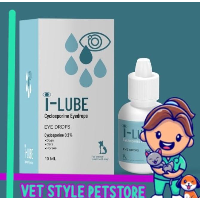 ilube eye drops 10ml tetes mata kering untuk anjing kucing