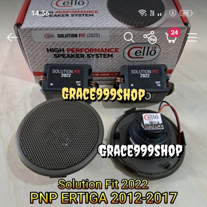 ✅New Ori Tweeter Fullrange Cello Solution Fit Khusus Suzuki Ertiga 2012-2017 Limited