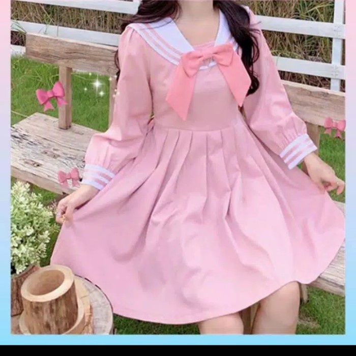 Seifuku Lolita Dress Sailor/Kostume Seragam Sekolah Jepang Sailoor Ready