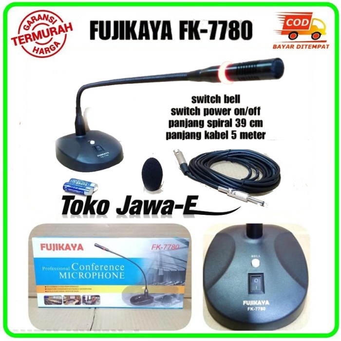 FUJIKAYA FK 7780/Fujikaya Mic Podium Mic Meja Dilengkapi Bell