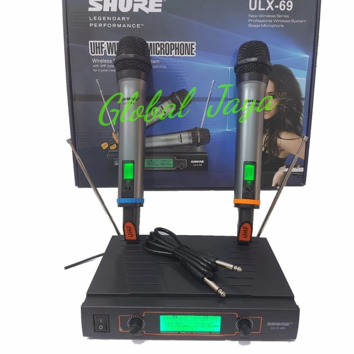 mic wireless shure ulx69 double mic handle shure ulx 69 microphone