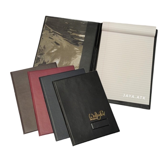 

Asli Map Dokumen A4 Writing Pad Block Note Memo + Cover Kulit Map Portfolio Ori
