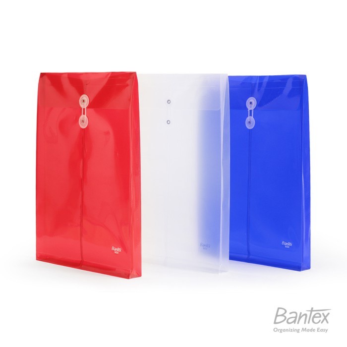 

Ready 12 Pcs Map Plastik Tali Bantex Folio F4 String Envelope 3223 09 Redp Original