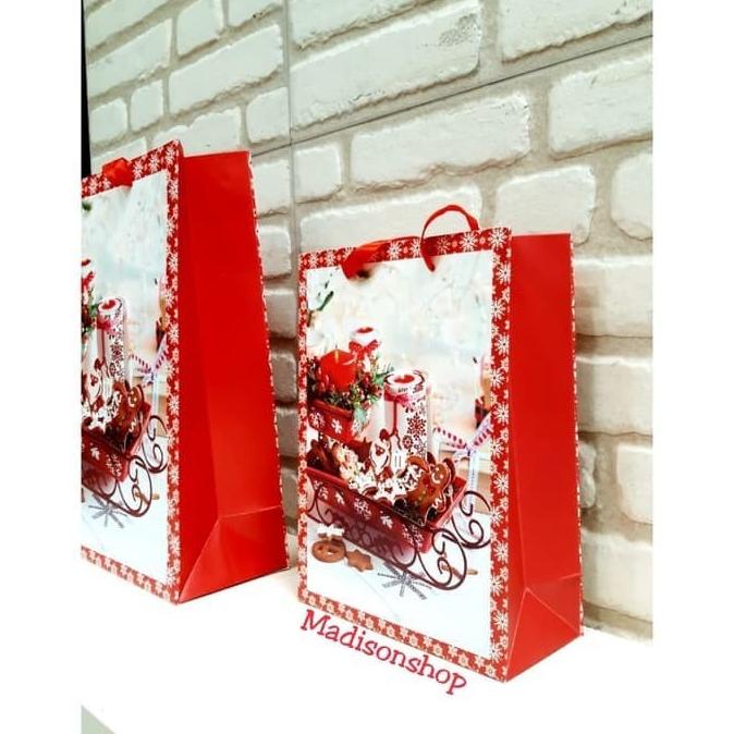 

Terbaik Paper Bag Besar Merah Kantong Kado Santa Tas Sovenir Kado Natal Murah Stok Terbatas