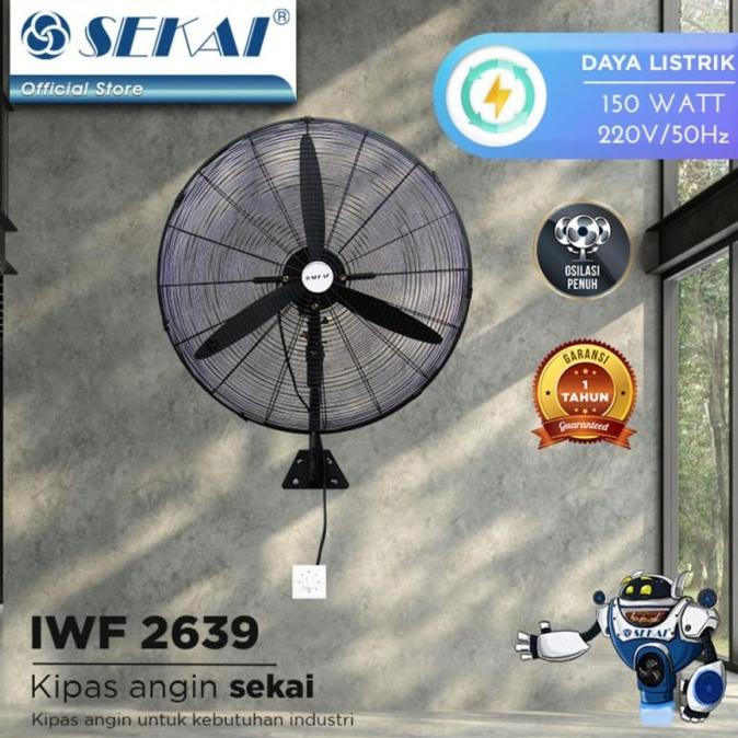 Kipas Angin Dinding Industri SEKAI IWF 2639 / IWF2639 26INC