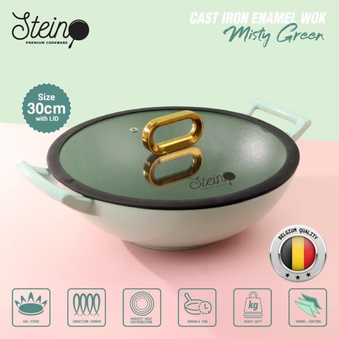 Stein Cookware Cast Iron Enamel Belgia Wok 30cm
