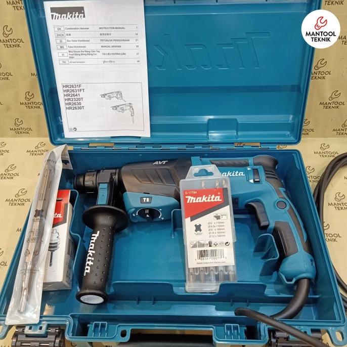 Hr2631F Mesin Bor Tembok Beton 3 Mode Rotary Hammer Makita Hr 2631 F