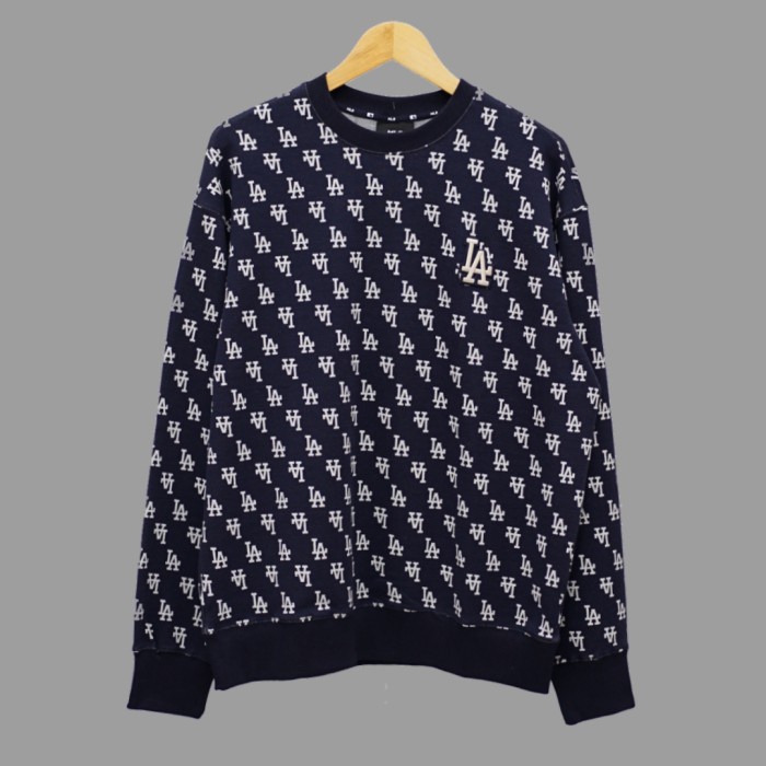 SWEATER CREWNECK MLB MONOGRAM LA IN BLACK ORIGINAL SWEATER UNISEX - S