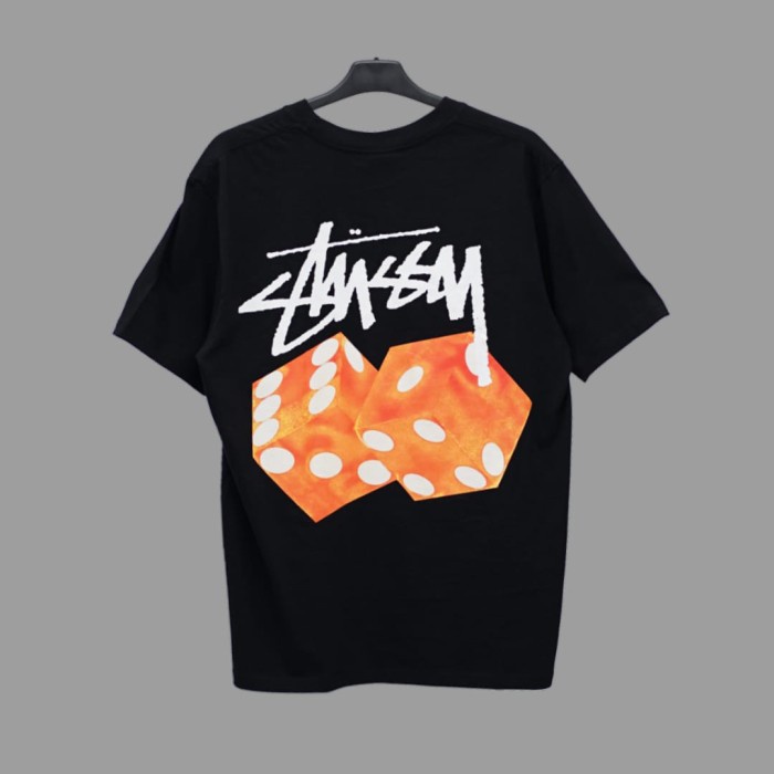 TSHIRT STUSSY DICE BLACK ORIGINAL KAOS PRIA WANITA BRANDED