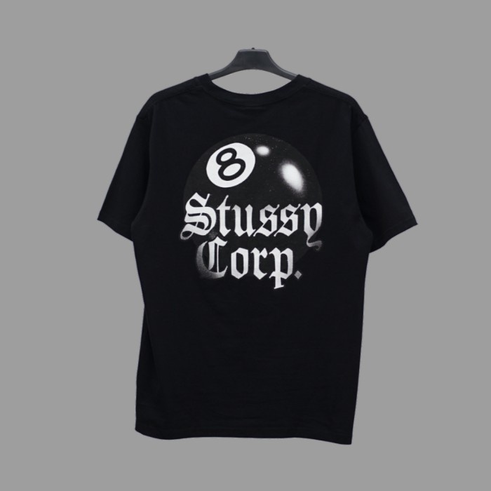 TSHIRT STUSSY EIGHT BALL BLACK ORIGINAL KAOS PRIA WANITA BRANDED ORI - S