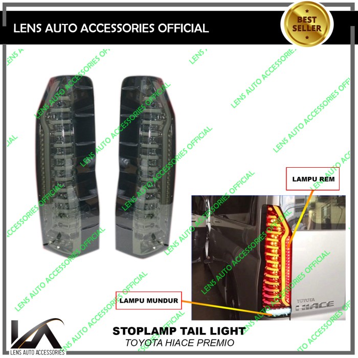 Lampu Stoplamp Toyota HIACE 2019-2022 Tail Lamp Smoke termurah