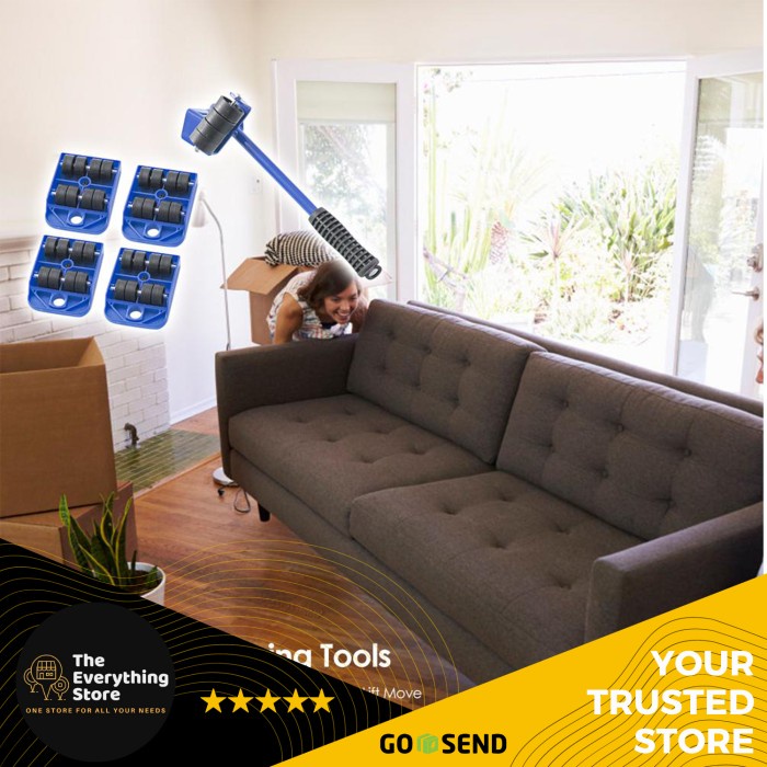 1 Set Alat Pemindah Barang / Alat Penggeser Barang Berat Kulkas Lemari