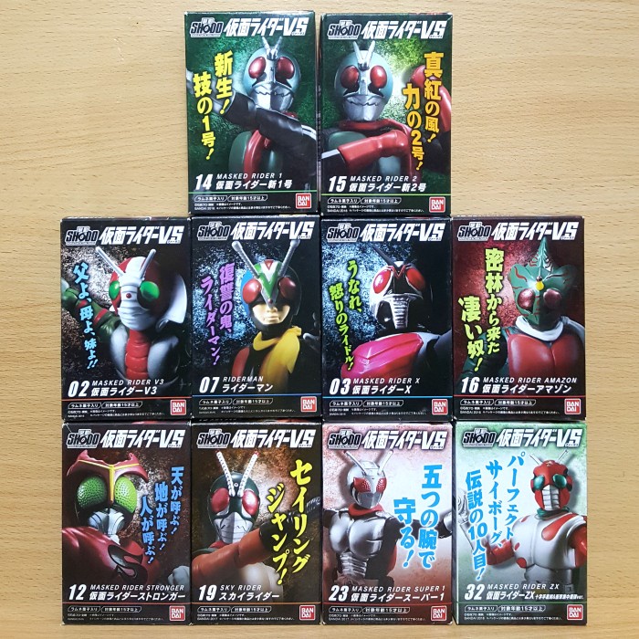 SHODO Kamen Rider VS [10/SET] 9 Glorious Rider & ZX SHOWA BANDAI