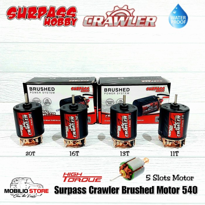 Surpass Hobby Brushed Motor 540 5 Slot RC Crawler 11T 13T 16T 20T