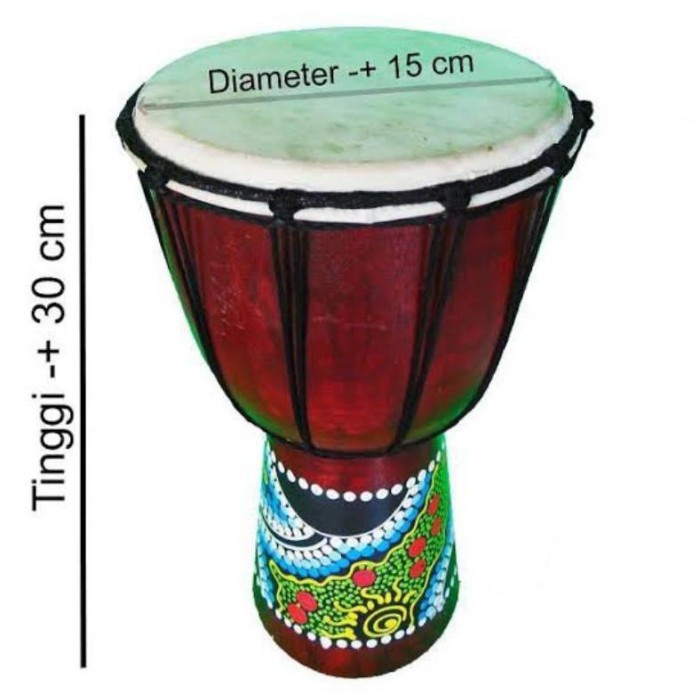 Jimbe - Eksklusif Mainan Gendang Kendang Jimbe 30Cm