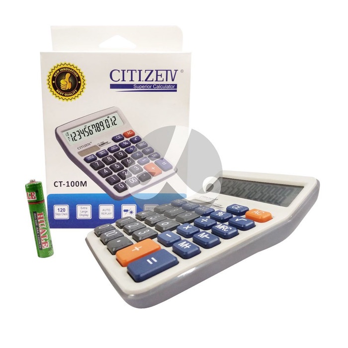 

Calculator Kalkulator Citizeiv CT-100M 12 Digit Dekstop Calculator