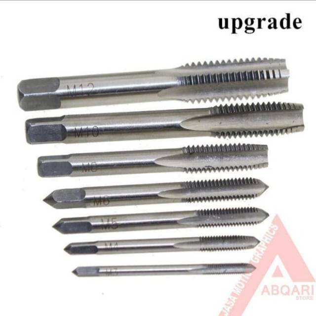 Mata Tap Set 8 Pcs / Mata Bor Pembuat Ulir Drat Baut