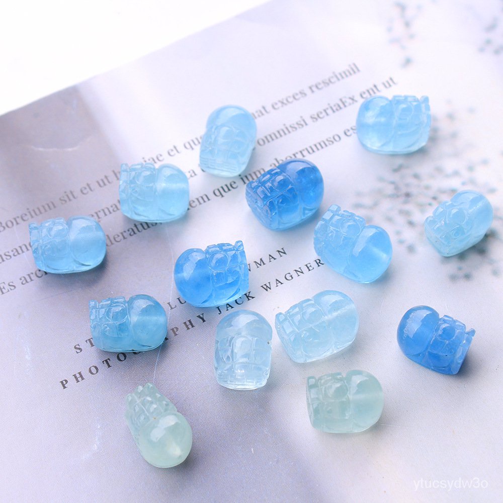 Aquamarine Kelinci Kristal Merah Muda Alami AquamarineDIYGrosir Aksesori Kristal Kecil