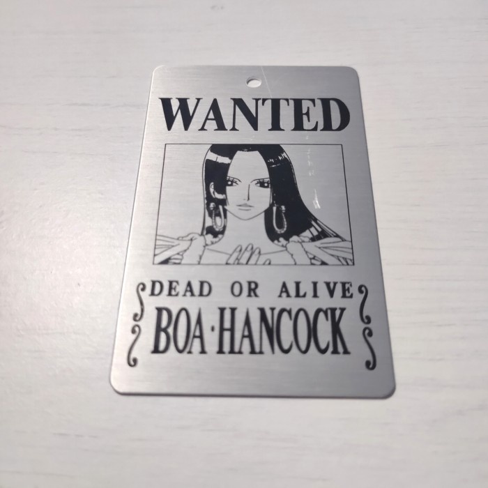 one piece boa hancock wanted die cast plat metal card kartu original telorayampuyuh