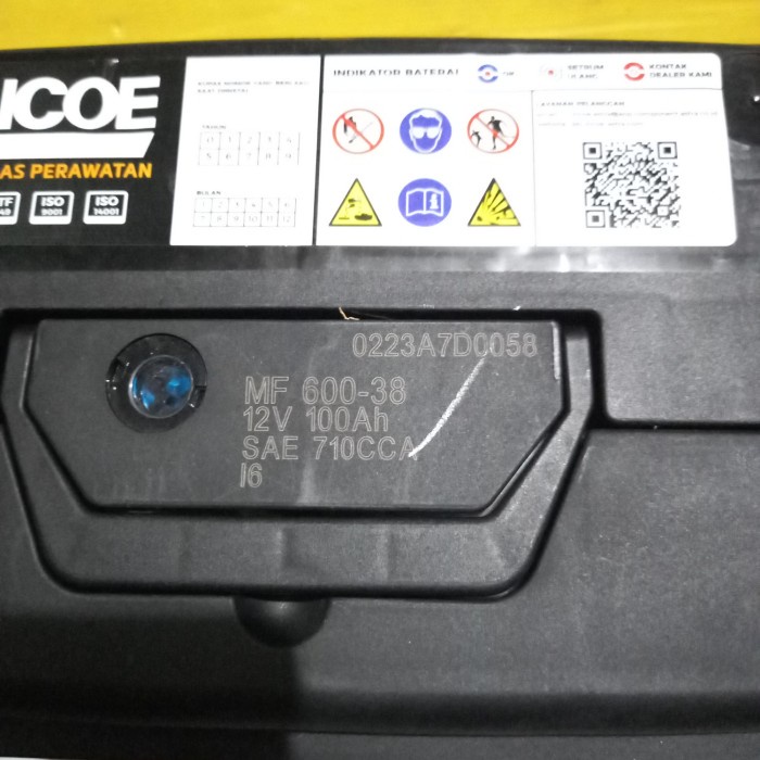 Aki Mobil Incoe Mf Type 60038 12 Volt 100 Amper Khusus Gosend