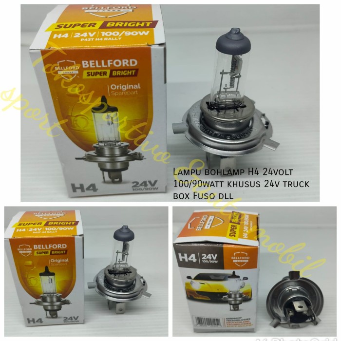 Lampu bohlamp mobil utama H4 24v 90/100w h4 Made in Jerman truck fuso star