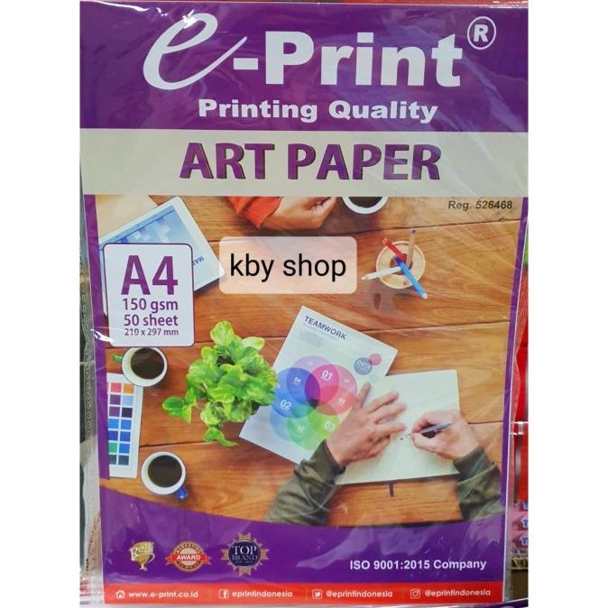 

Art Paper 50 Lembar E Print Brosur Promosi Coated Glossy Craft Kode 1378