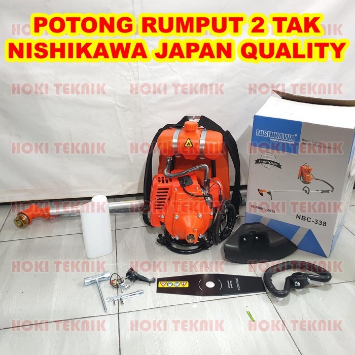 Mesin Potong Rumput 2 Tak Bensin Brush Cutter Nishikawa Nbc-338