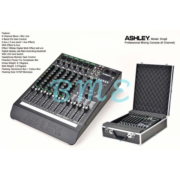 Mixer Audio ASHLEY KING6 / KING 6 (6 Channel) ORIGINAL