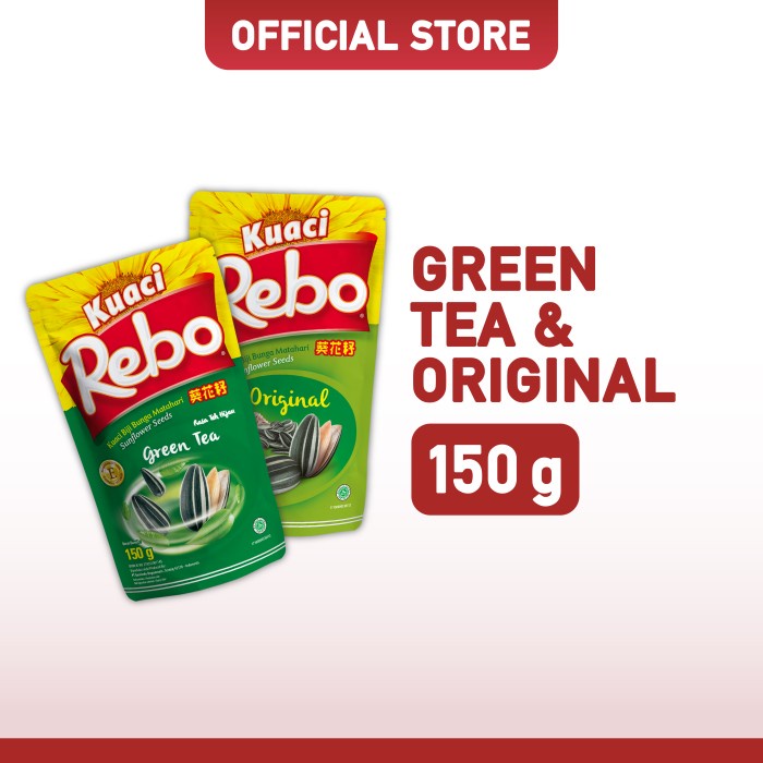 

Rebo Kuaci Bundling Varian Rasa Green Tea 150 Gram + Original 150 Gram