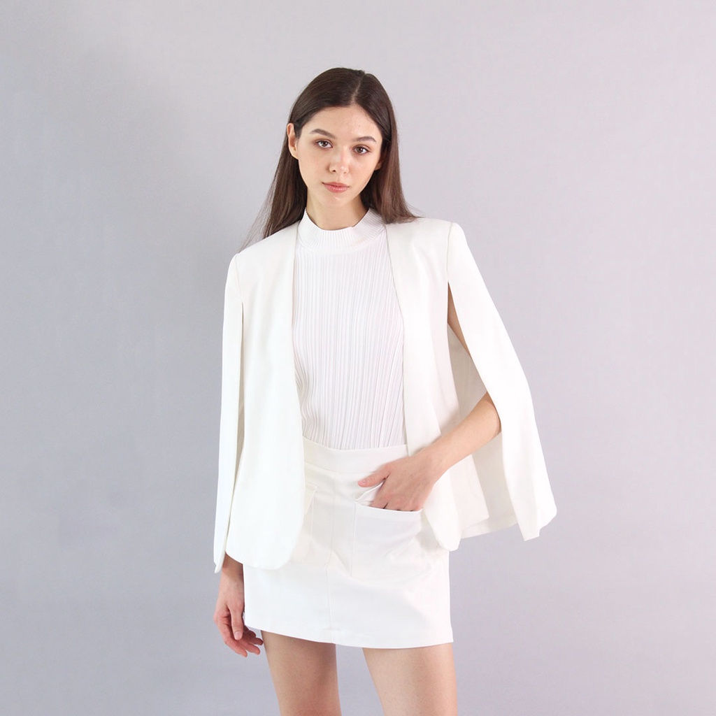 Magnolia Collection Cape Blazer White