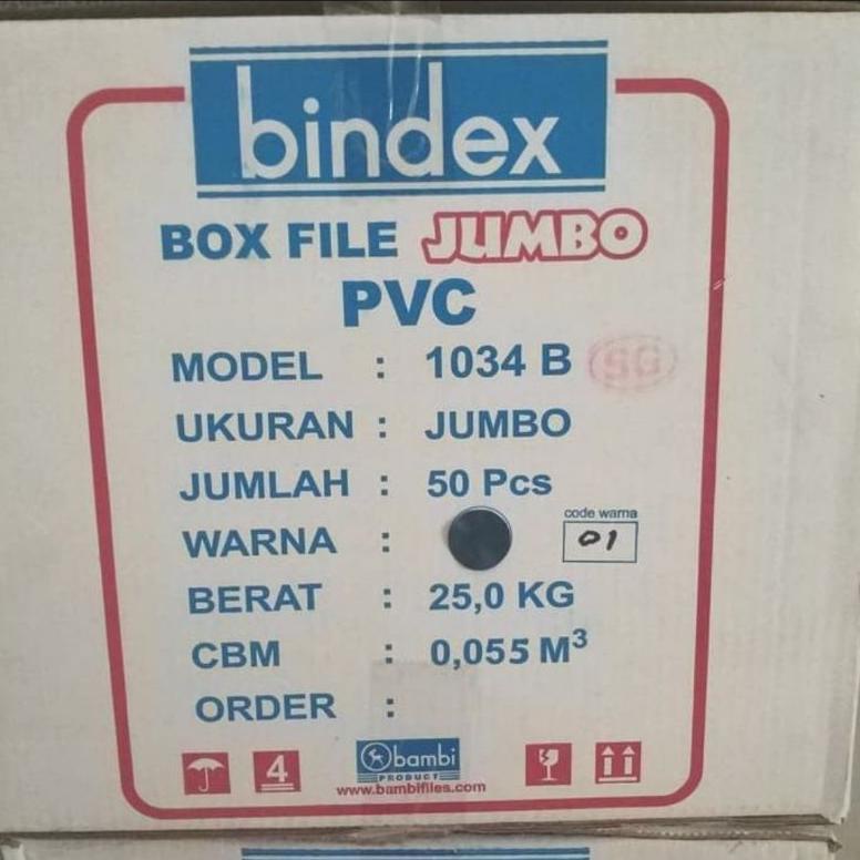 

New - BOX FILE LIPAT BINDEX JUMBO PVC LEBAR 11 CM ,.