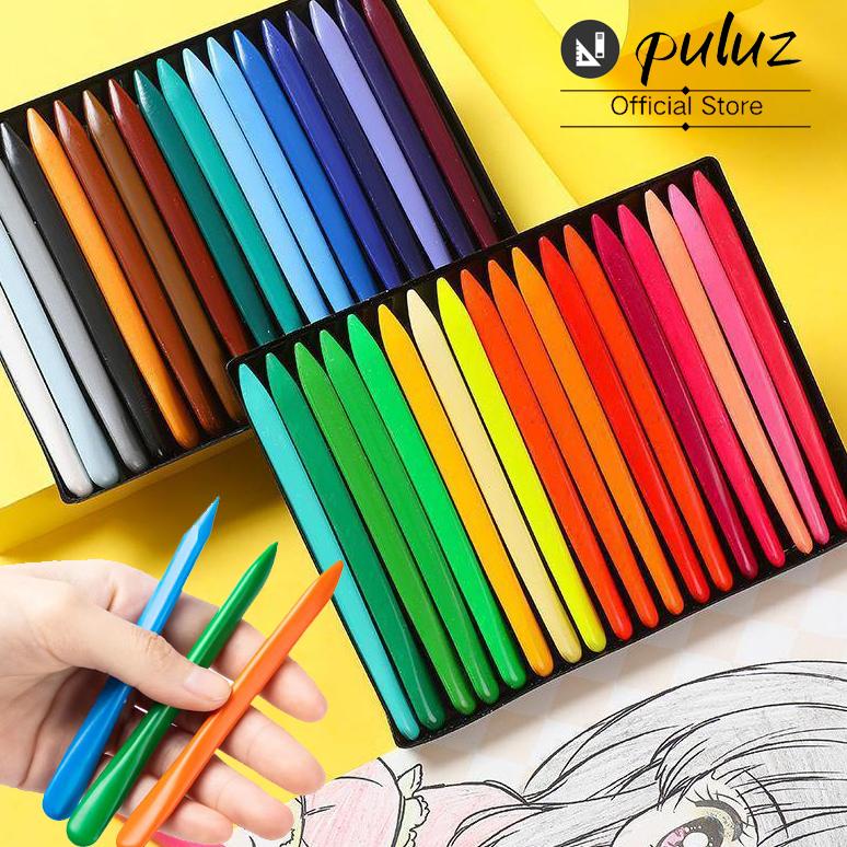 

COD Puluz HIGH QUALITY Crayon Lab Non Toxic Crayon Triangular Crayon Lab Triangle Crayon Plastik Anti Kotor Tangan Termurah