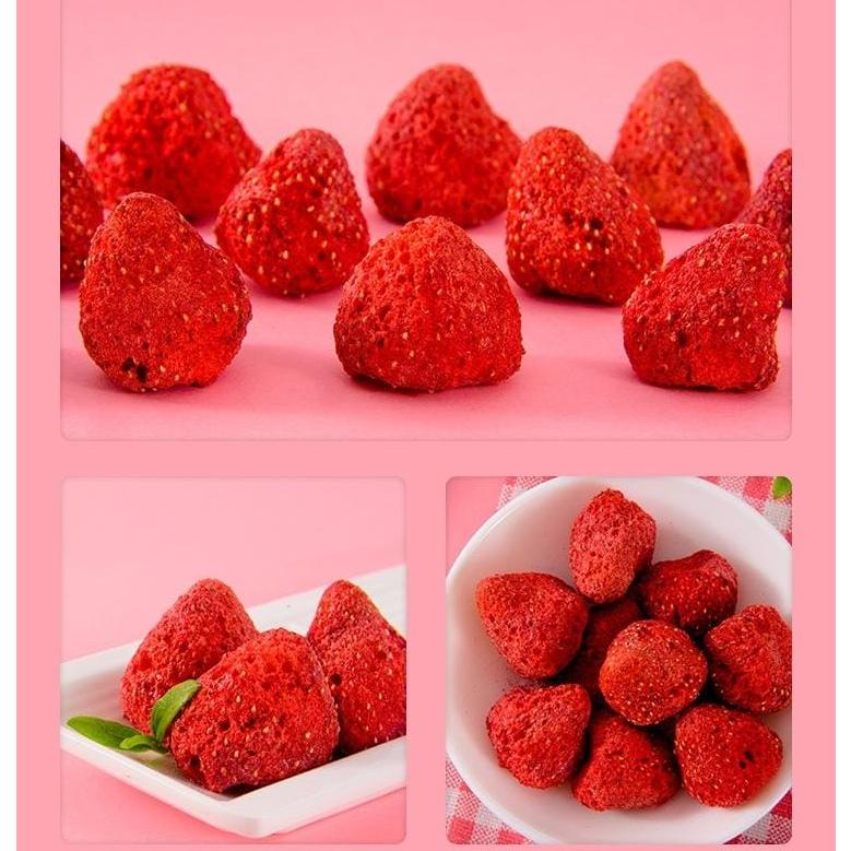 

FULL DISCOUNT SNACK STRAWBERRY/STRAWBERRY KERING/CEMILAN BUAH STRAWBERRY 100GRM HANYA HARI INI