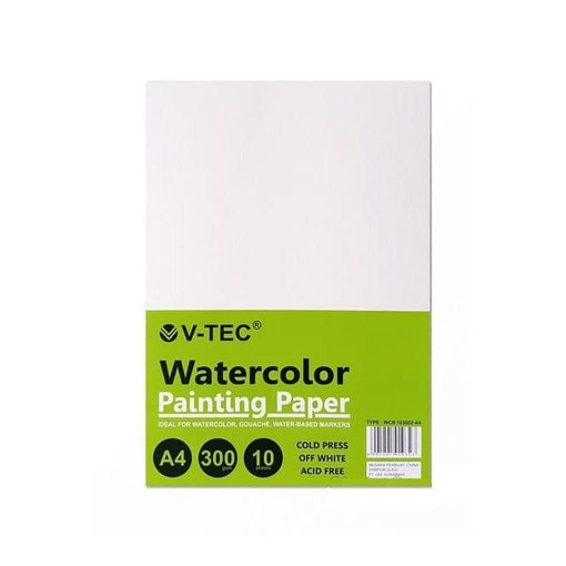

Promo V-Tec Vtec Watercolor Painting Paper A4 300Gsm Kertas Gambar Cat Air Terbaru