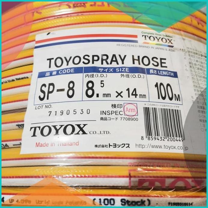 Toyox selang angin kompresor / selang steam jet cleaner 8.5mm x 14mm