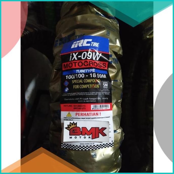BAN MOTOR IRC IX 09W 100/100-18 TUBETYPE 20JVLZ3 parts  onderd