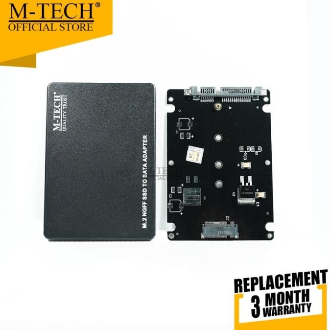 converter ssd m.2 ngff to 2.5 sata adapter m-tech - m2 b-key to sata