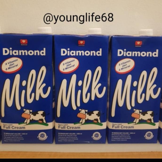 

Susu diamond full cream uht 1 liter/dus isi 6&12 khusus gojek dan grab