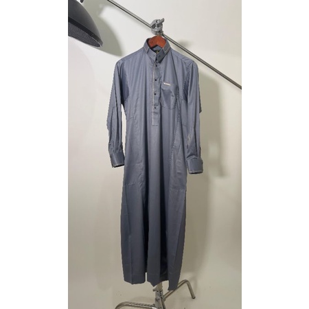 [AL AMWA] JUBAH THOBE SAUDI AL AMWA PLATINUM BORDIR KERAH KEMEJA JUBAH PRIA AL AMWA PLATINUM