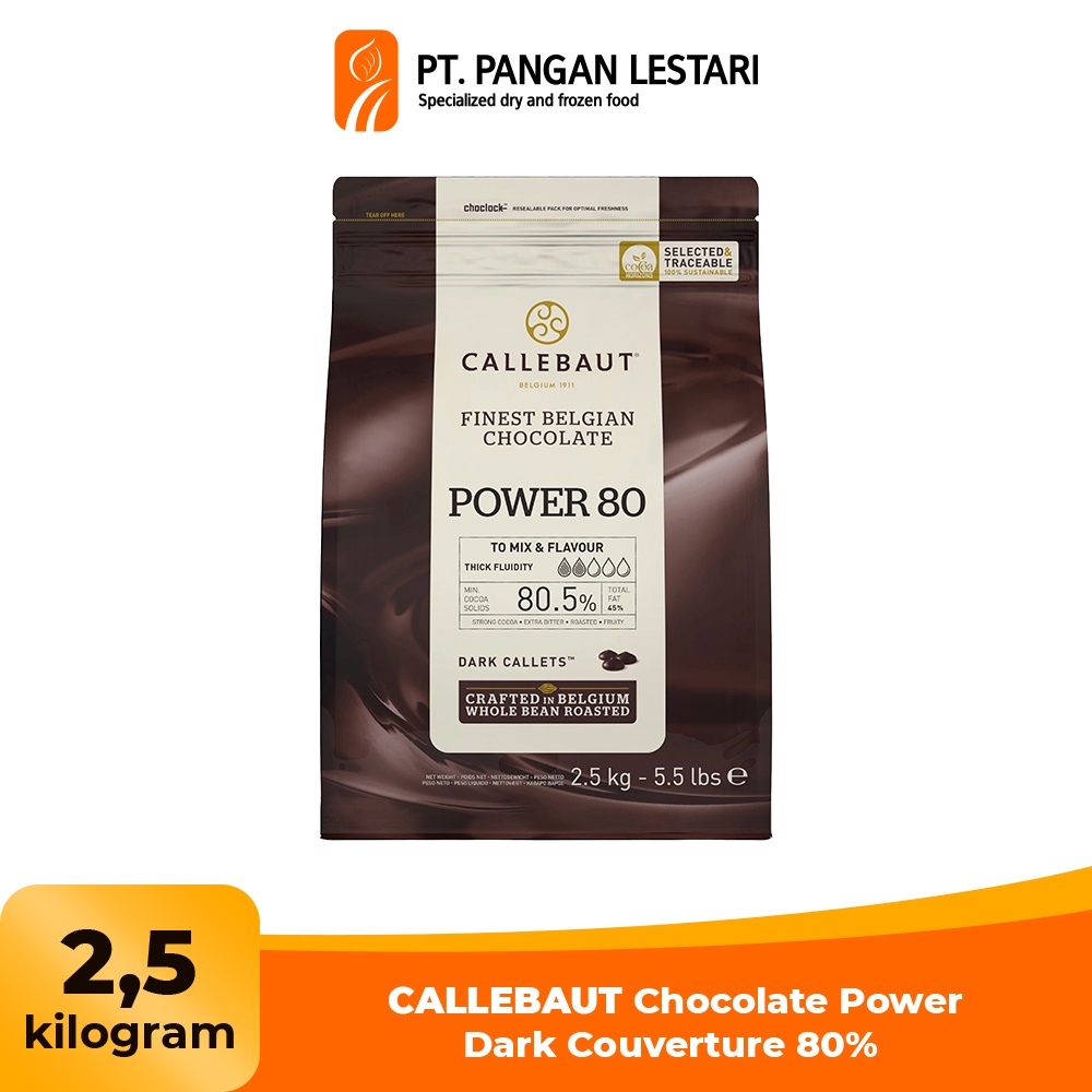 

CALLEBAUT Chocolate Power Dark Couverture 80% 2,5 kg
