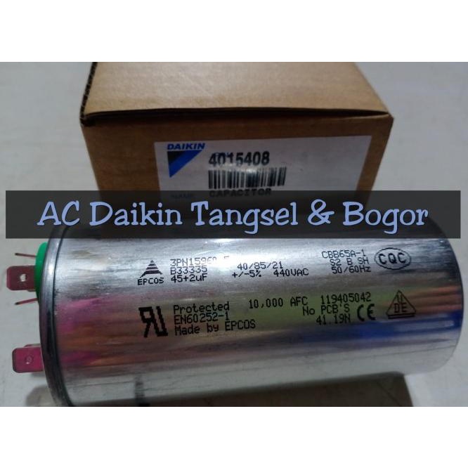 Capacitor / Kapasitor Ac Daikin 2Pk Ftne60Mv14 45+2Uf Original