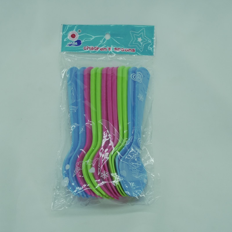 Set Sendok Garpu Plastik Warna12 PCS/Sendok Makan Plastik/Sendok Garpu Warna Warni/Sendok Warna/Send