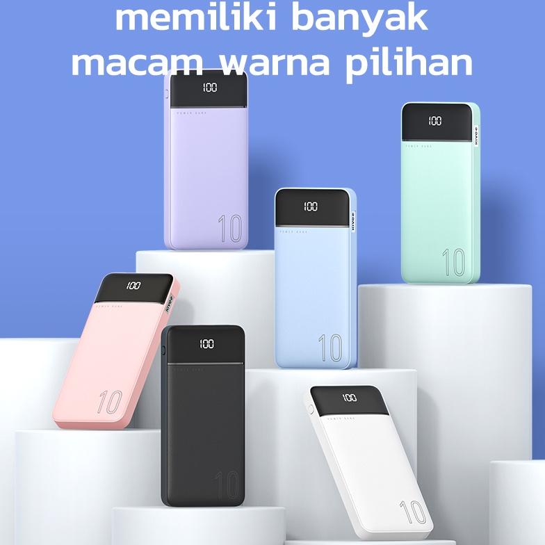 Murah BASIKE Powerbank 20000 mah Fast Charging Dual USB LED Power Bank 10000 mAh Murah Lucu Mini Ori