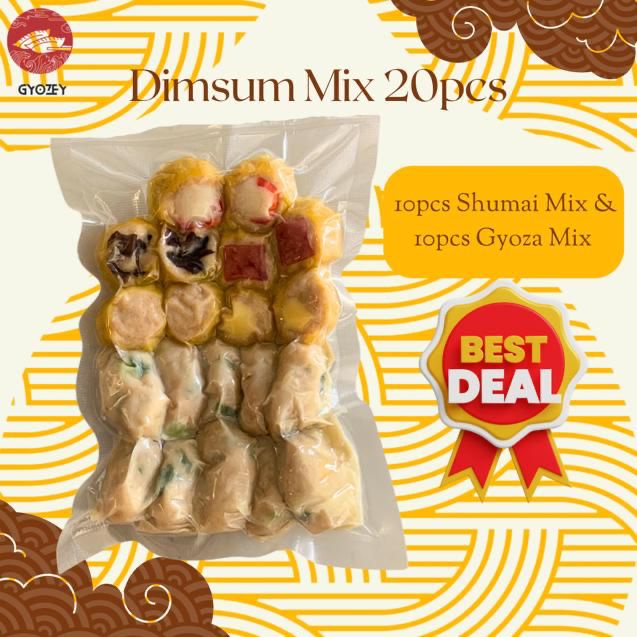 

DIMSUM MIX GYOZA-SIOMAY 20PCS FREE CHILI OIL (KHUSUS INSTAN & SAMEDAY SAJA)